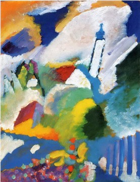 Puramente abstracto Painting - Murnau con una iglesia Resumen